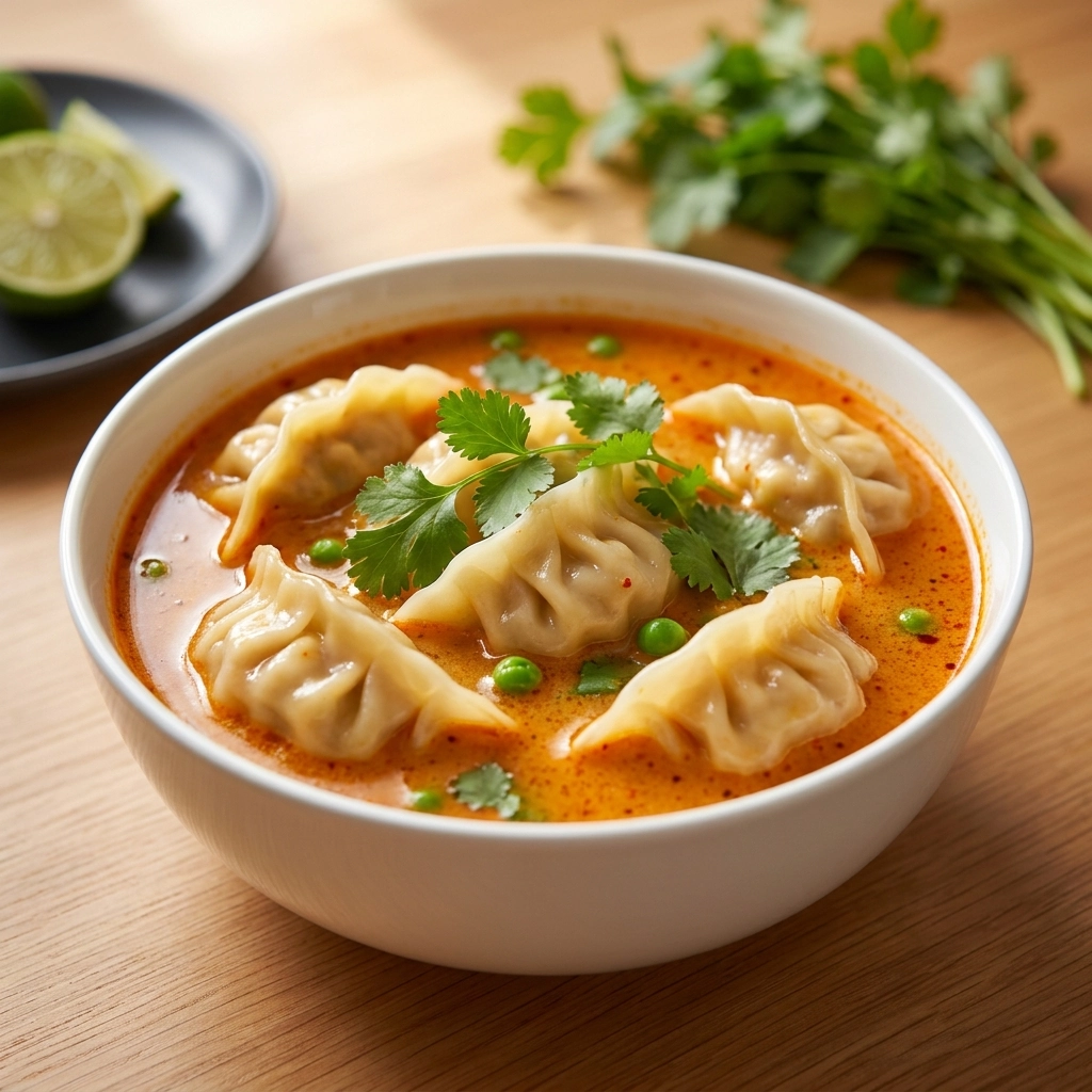 Thai Red Curry Dumpling Soup – A Cozy Bowl of Flavor | Easy Thai Soup Recipe