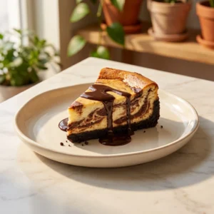 Espresso Chocolate Swirl Cheesecake | Decadent Coffee Dessert Recipe