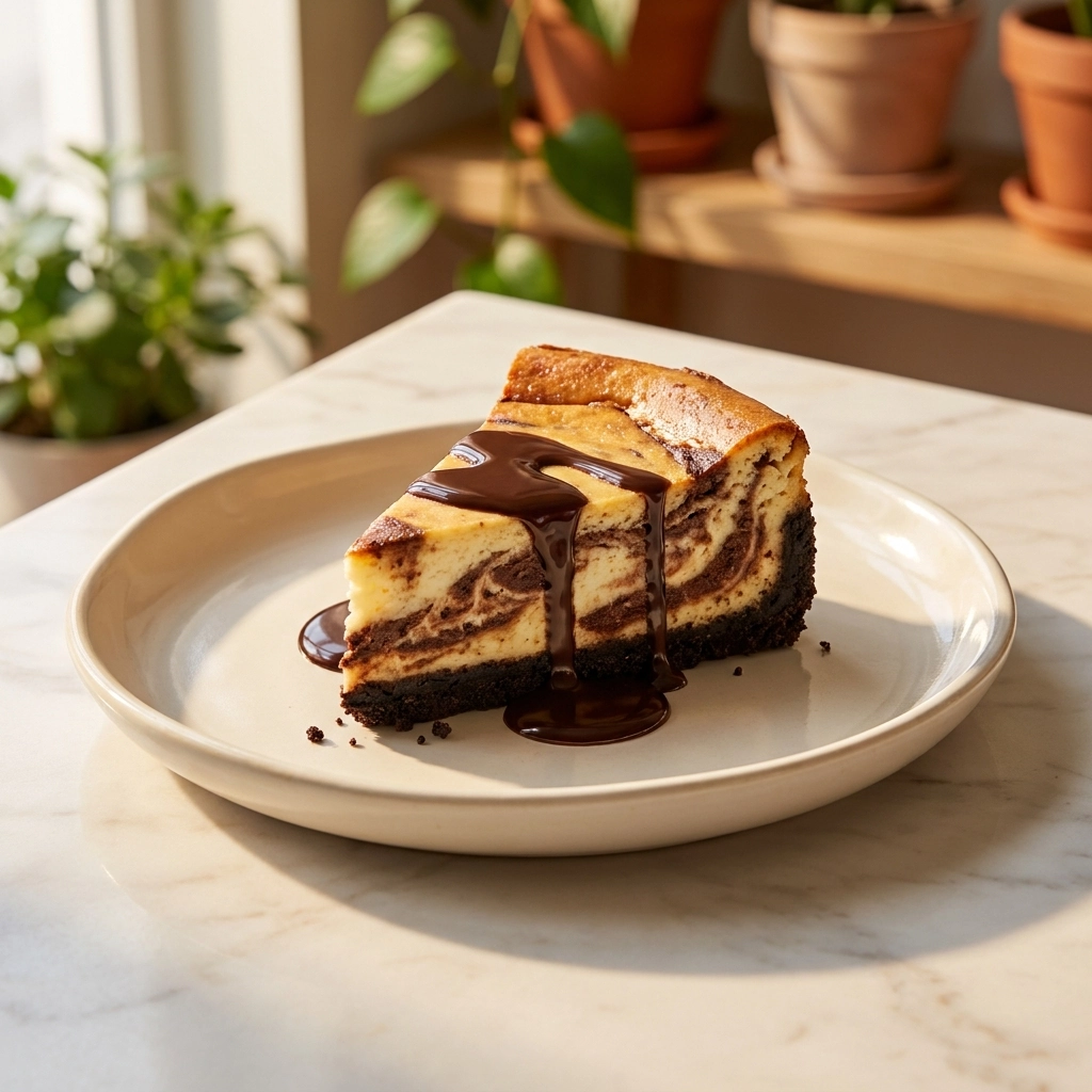 Espresso Chocolate Swirl Cheesecake | Decadent Coffee Dessert Recipe