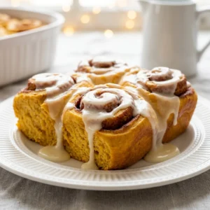Pumpkin Cinnamon Roll Casserole | Easy Fall Pumpkin Breakfast Recipe