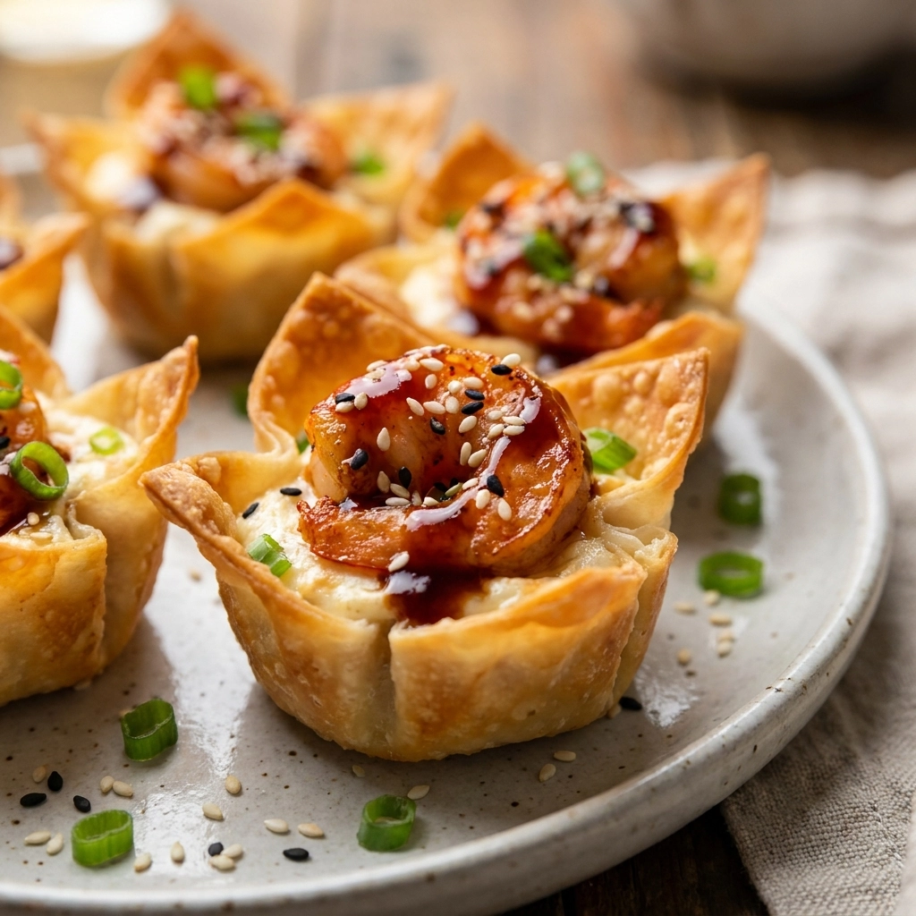 Crispy Shrimp Wonton Cups | Easy Asian Appetizer Recipe for Parties