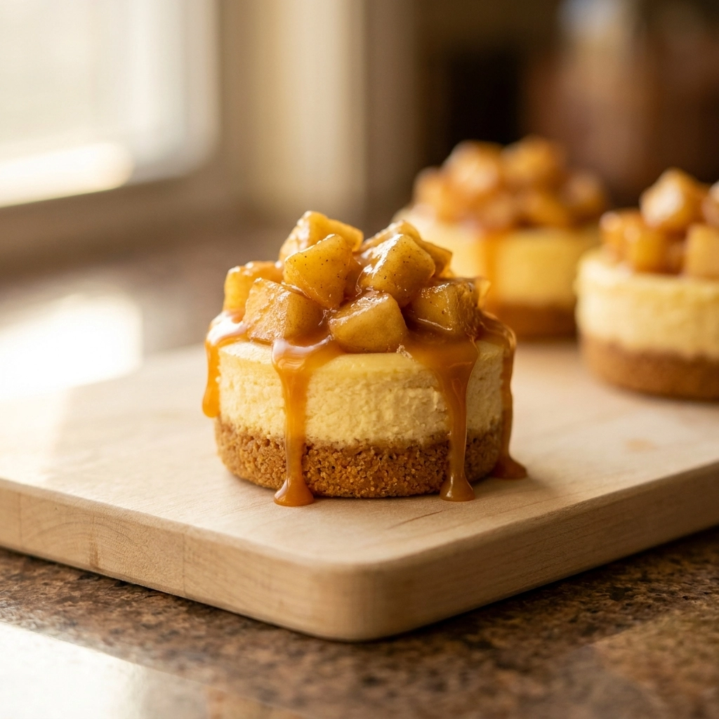 Mini Caramel Apple Cheesecake Bites: Irresistible Treats for Cozy Gatherings | Fall Desserts