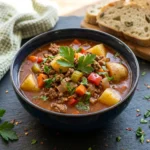 Cozy Instant Pot Hamburger Soup for Chilly Nights | Easy Ground Beef Soup
