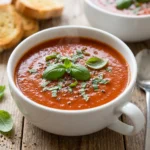 Velvety Creamy Tomato Soup with Fresh Basil | Easy Homemade Tomato Soup Recipe