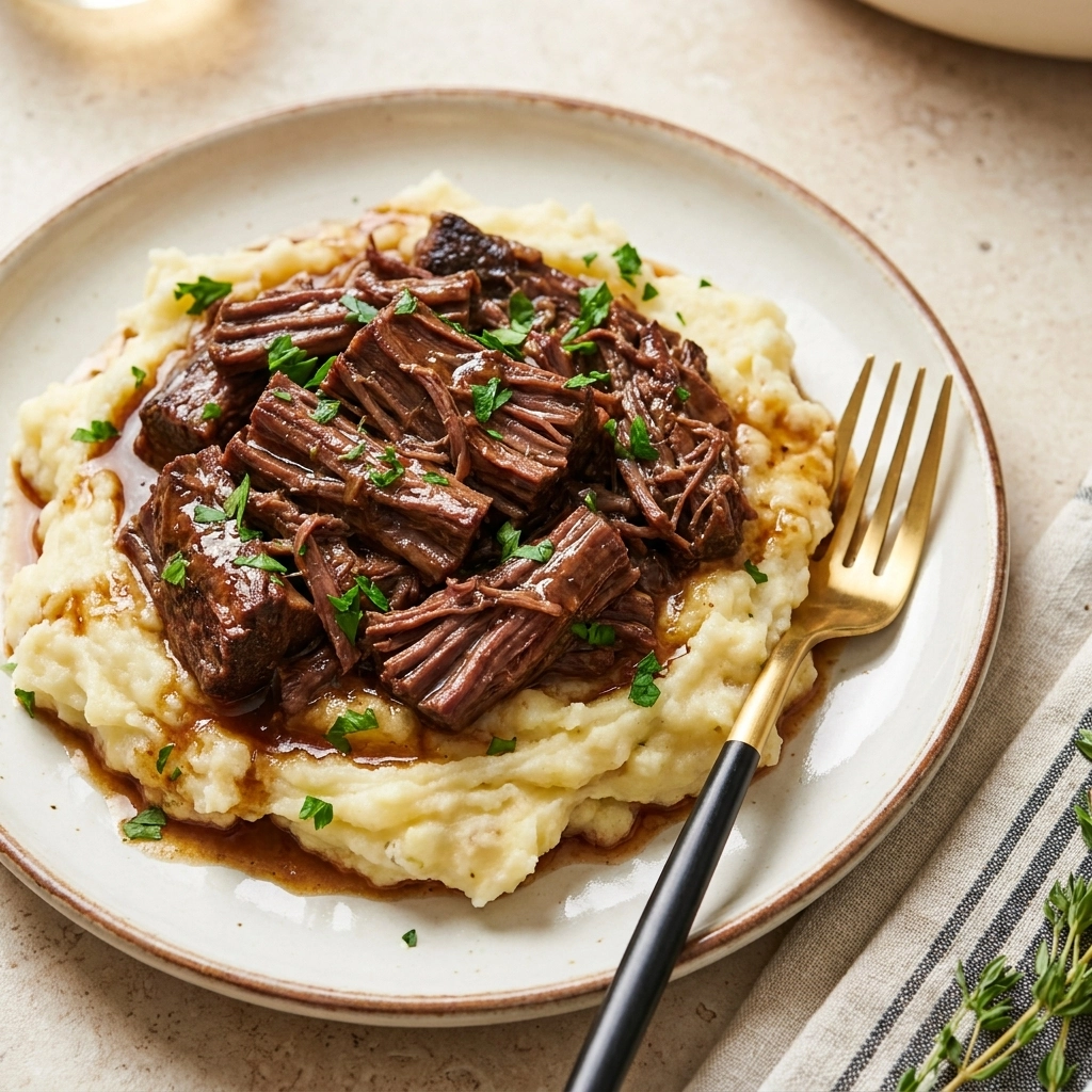 Tender Crockpot Red Wine Short Ribs | Slow Cooker Beef Short Ribs Recipe