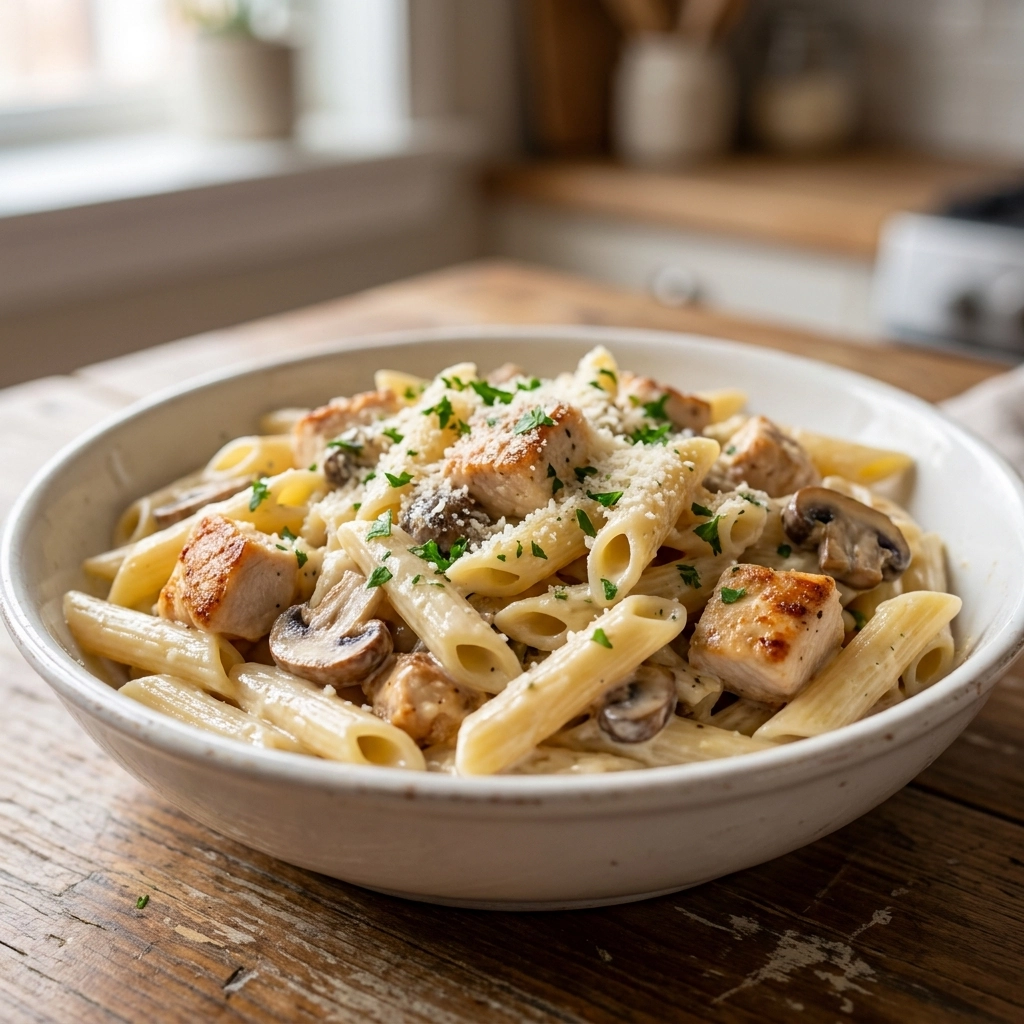 The Ultimate Creamy Chicken Mushroom Pasta for Comfort Food Lovers | Easy Dinner Idea
