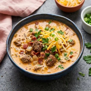 Creamy Keto Cheeseburger Soup | Easy Low Carb Comfort Food Recipe