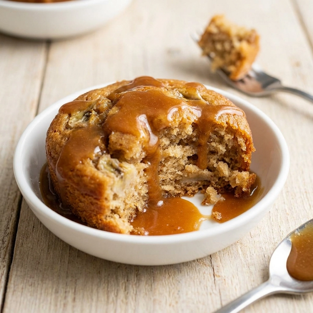 Slow Cooker Banana Bread Cake with Brown Sugar Sauce | Easy Crockpot Dessert