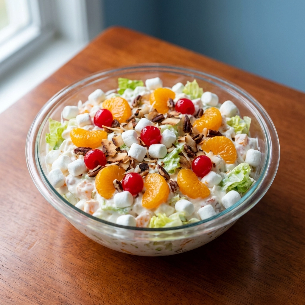 5 Cup Salad with Tangy Dressing | Easy Healthy Side Salad Recipe
