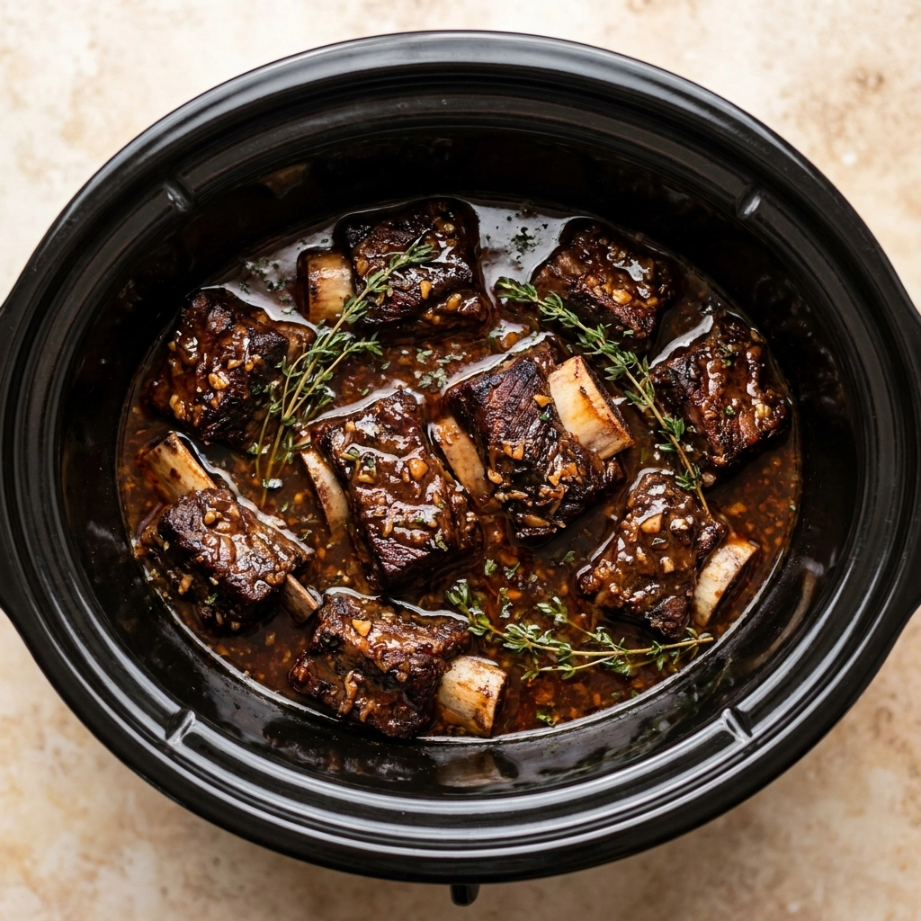 Tender Crockpot Red Wine Short Ribs | Slow Cooker Beef Short Ribs Recipe