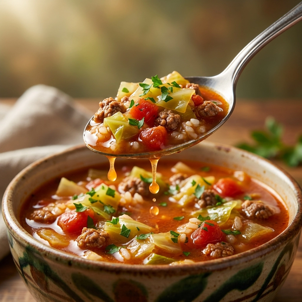 Slow Cooker Cabbage Roll Soup | Easy Comfort Food Meal Prep Recipe