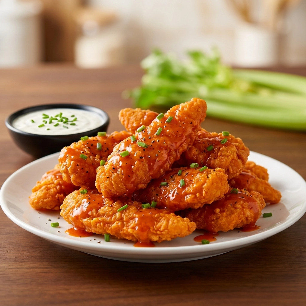 Crispy Buffalo Chicken Tenders Recipe | Easy Game Day Appetizer Ideas