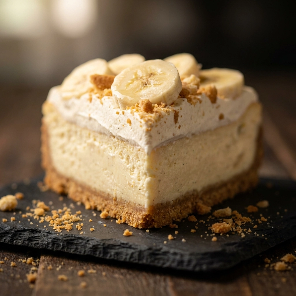 Creamy Banana Pudding Cheesecake | Easy No Bake Banana Dessert Recipe