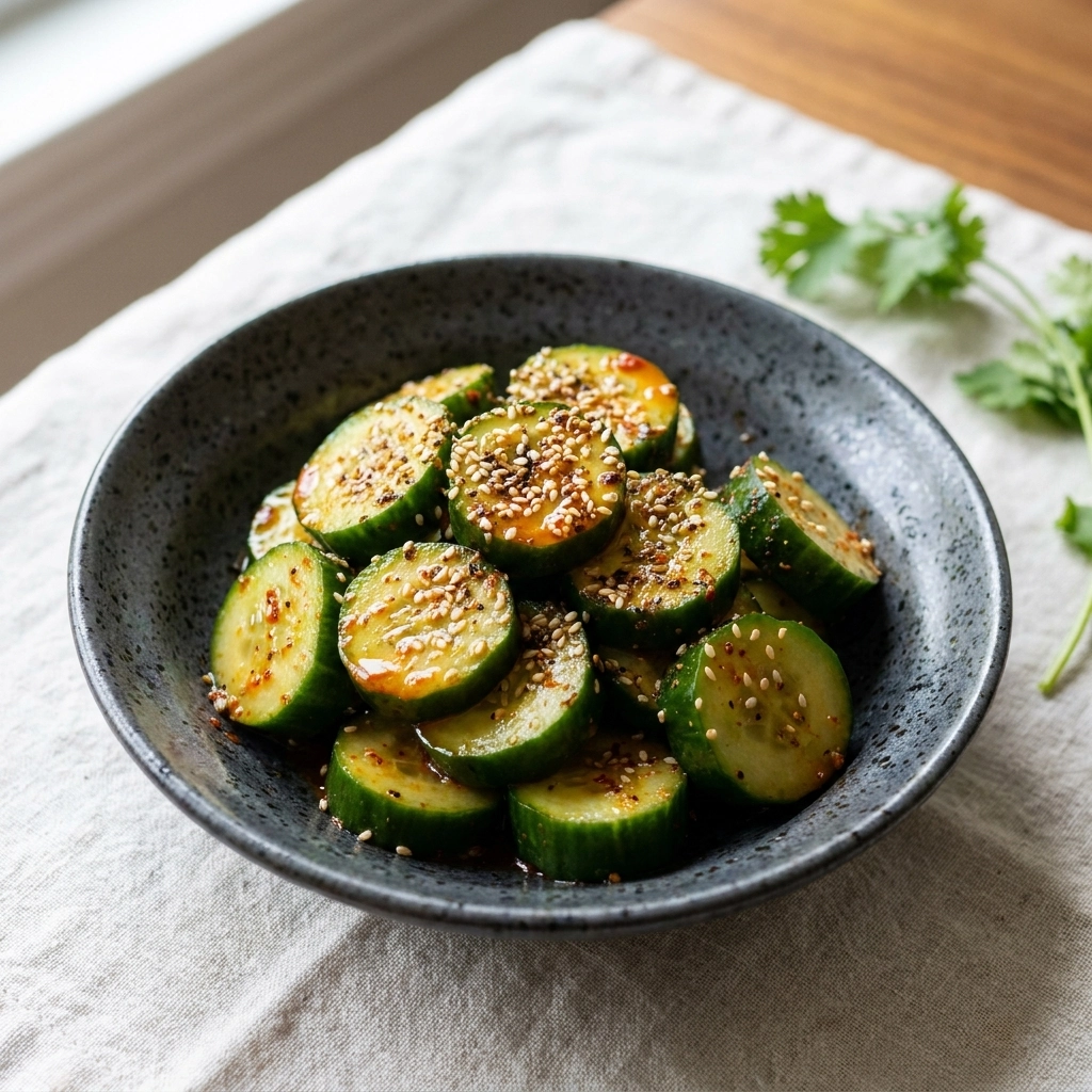 Sesame Crunch Cucumber Salad: A Fresh & Scrumptious Delight | Asian Side Dish Recipe