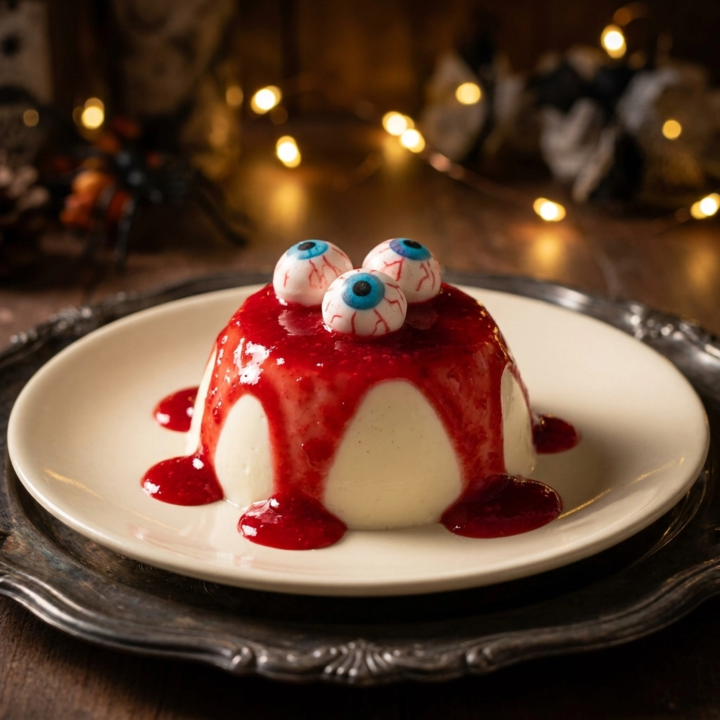 Spooky Halloween Panna Cotta Eyeballs – Zesty Delight! | Scary Dessert Ideas