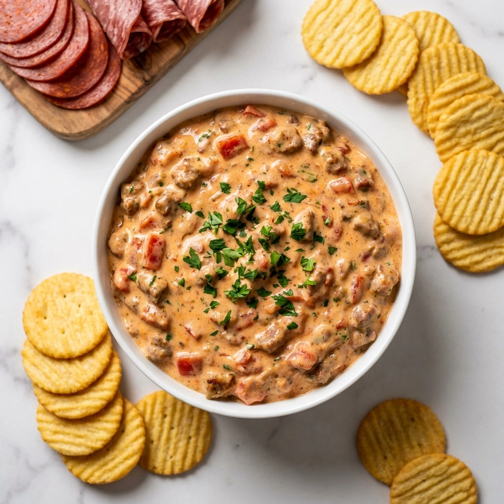 Slow Cooker Sausage Cheese Dip | Easy Game Day Appetizer Recipe