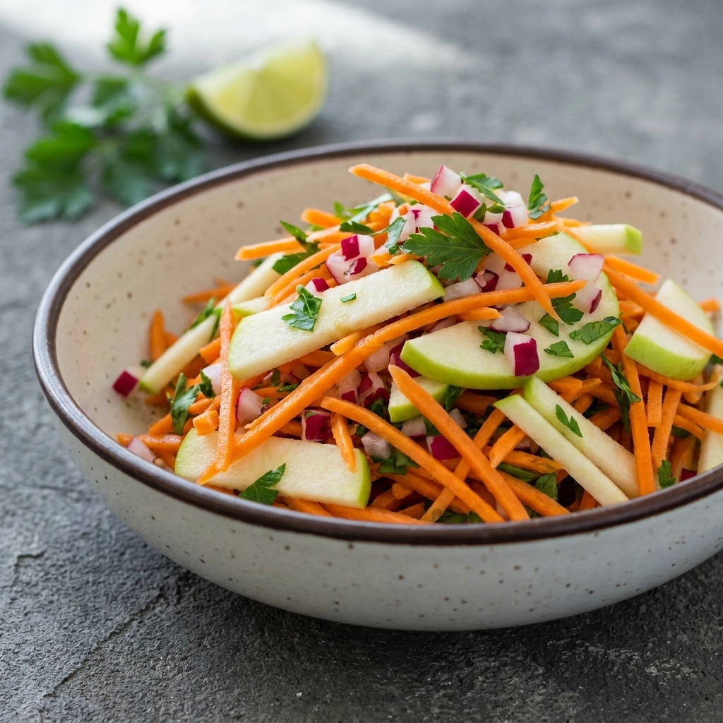 Crunchy Carrot Apple Salad – A Flavorful Delight! | Easy Healthy Side Dish