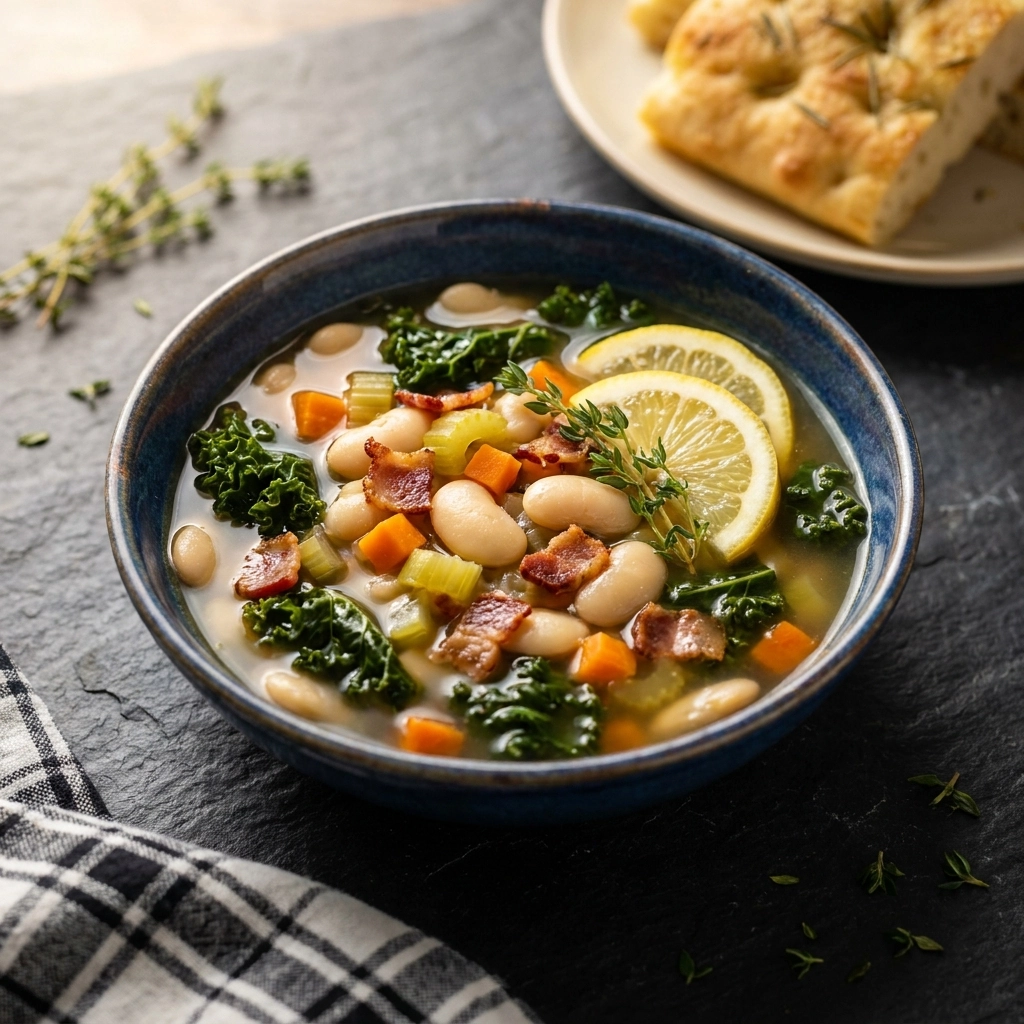 Butter Bean Soup with Bacon | Creamy Comfort Food Dinner Idea
