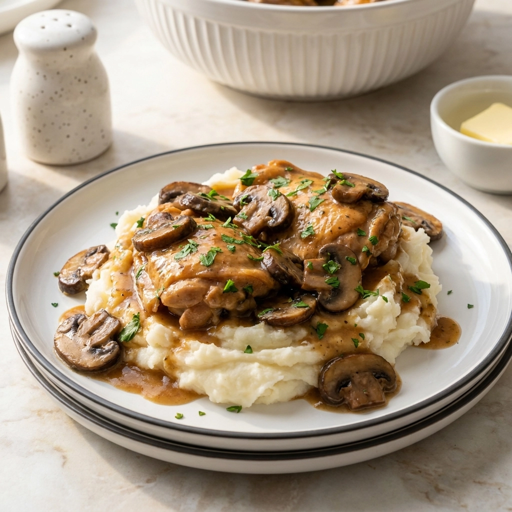 Slow Cooker Chicken Marsala With Rich Savory Sauce | Easy Crockpot Dinner Ideas