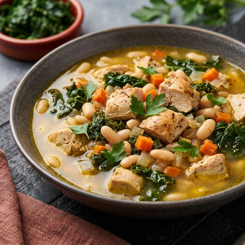 Hearty Chicken White Bean Soup with Fresh Herbs | Easy Healthy Dinner Ideas