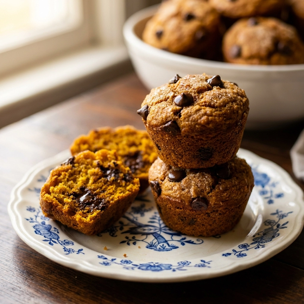 The Most Decadent Vegan Chocolate Chip Pumpkin Muffins | Easy Vegan Fall Baking