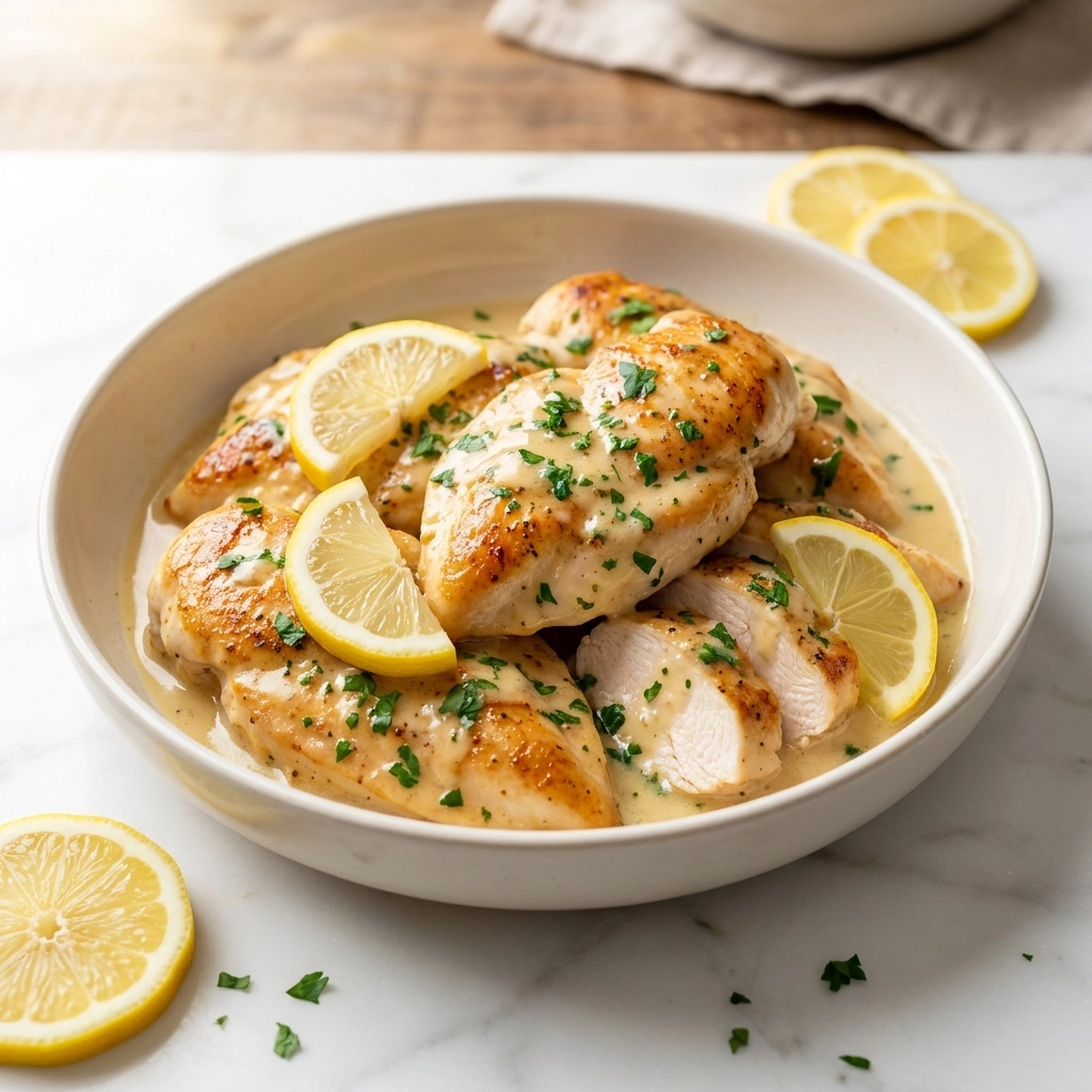 Creamy Lemon Chicken Recipe for a Delightful Dinner | Easy Garlic Chicken Dinner