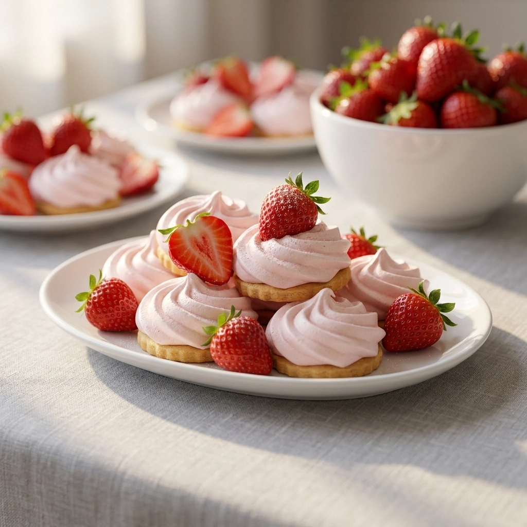 Delightful Strawberry Meringue Cookies Recipe | Easy Strawberry Meringues