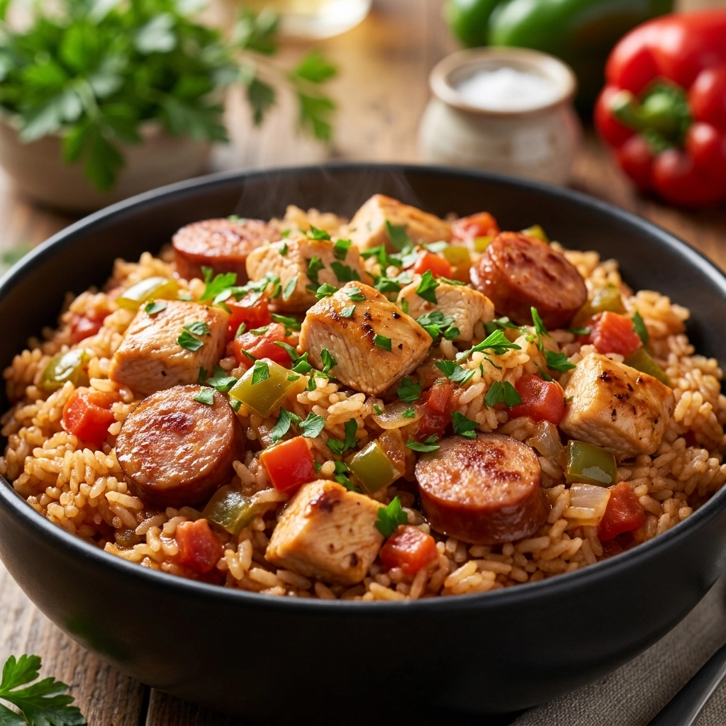 Hearty Chicken and Sausage Jambalaya | Easy Cajun Dinner Recipe