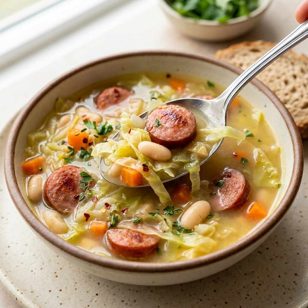 Cozy Cabbage Sausage Soup: The Ultimate Comfort Bowl | Healthy Winter Soup Recipe