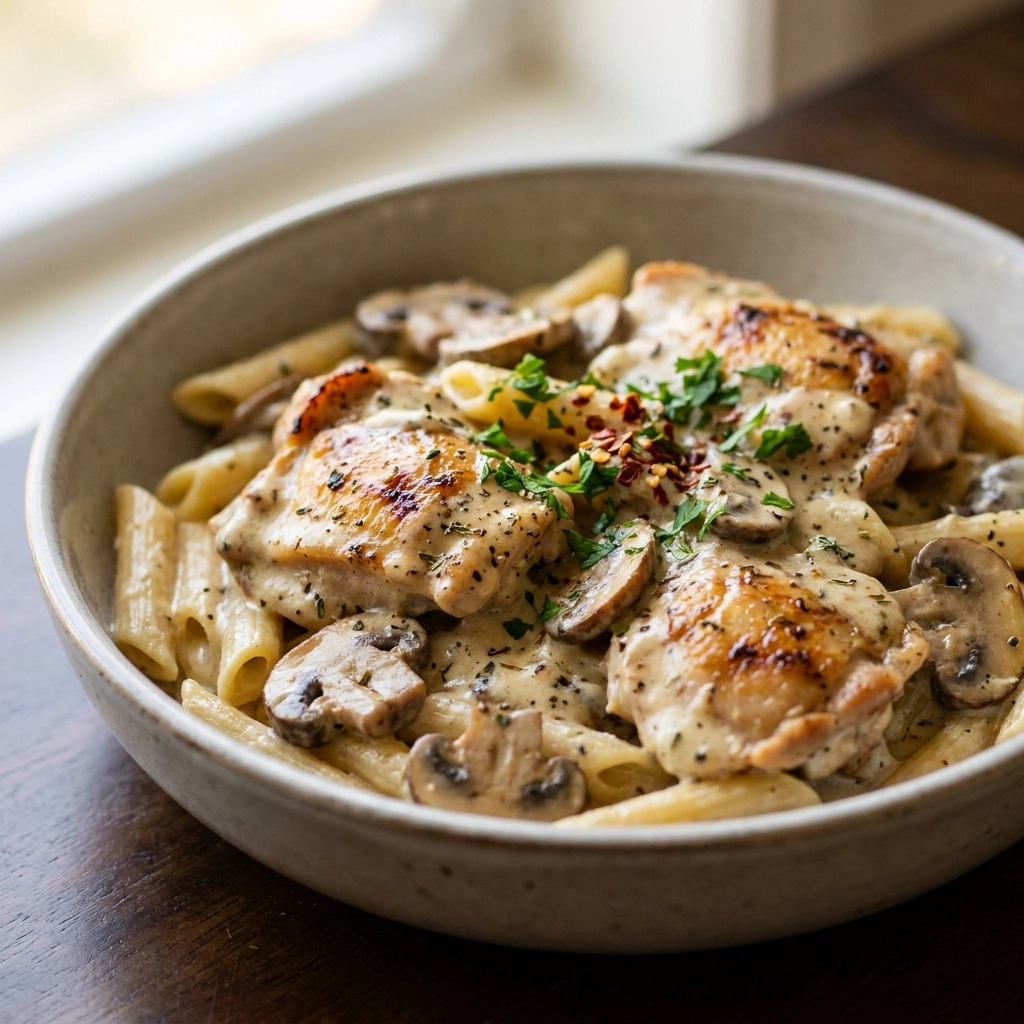The Ultimate Creamy Chicken Mushroom Pasta for Comfort Food Lovers | Easy Dinner Idea