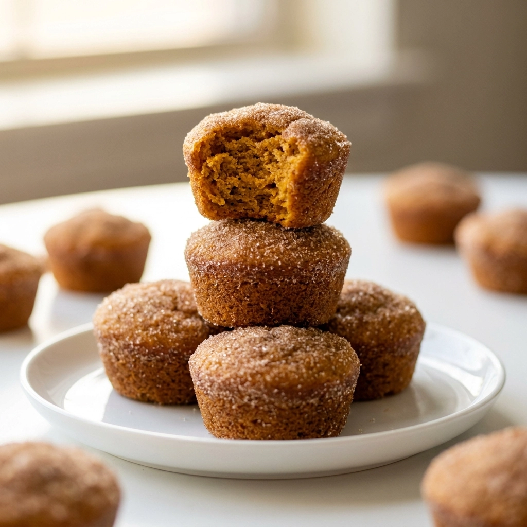 Mini Cinnamon Sugar Pumpkin Muffins | Easy Fall Baking Recipes