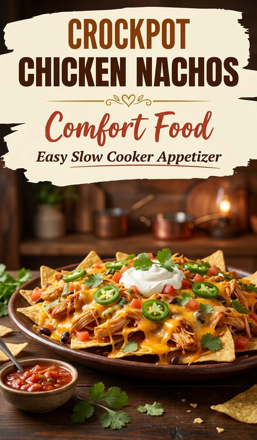 Tortilla chips topped with slow cooked shredded chicken, melted cheese, diced tomatoes, jalapeños, and a dollop of sour cream.