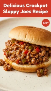 Two sloppy joe sandwiches on toasted buns with hearty ground beef filling, served on a rustic wooden board.