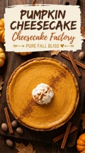 A slice of creamy pumpkin cheesecake with a graham cracker crust and whipped cream topping on a white plate.