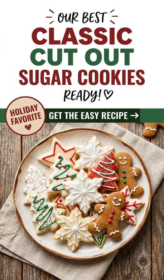 Classic Cut Out Sugar Cookies for the Holidays | Easy Christmas Cookie Recipes | Best Soft Sugar Cookies recipe