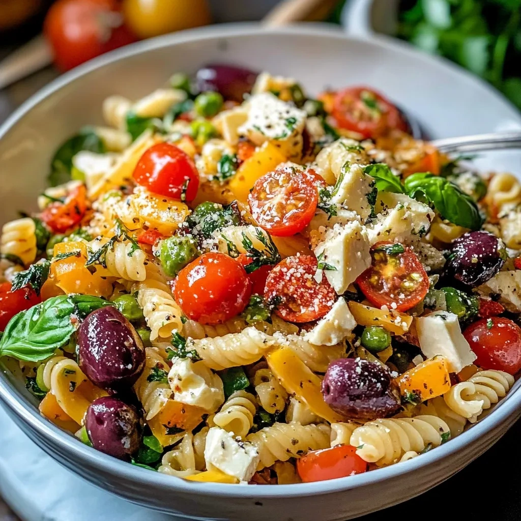 Vibrant Vegetarian Italian Pasta Salad Recipe recipe