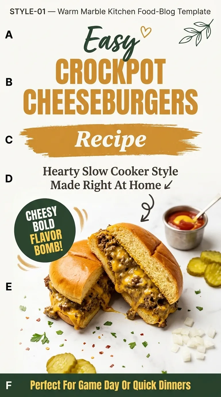 Easy Crockpot Cheeseburgers | Slow Cooker Ground Beef Dinner Ideas recipe