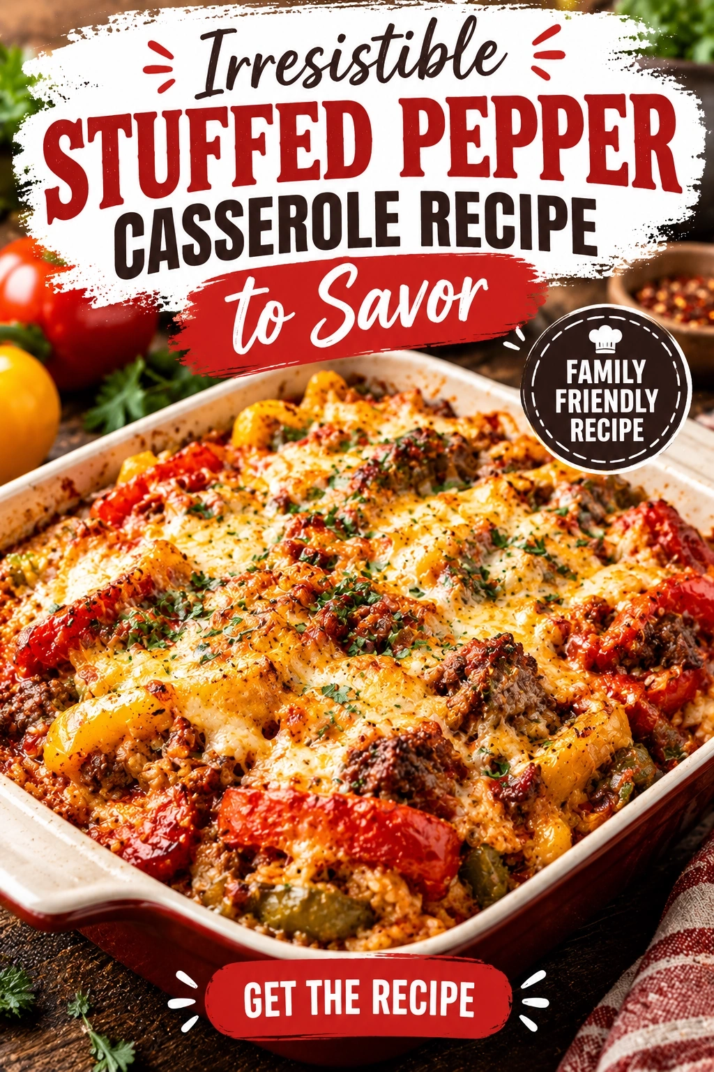 Irresistible Stuffed Pepper Casserole Recipe to Savor | Easy Ground Beef Dinner recipe
