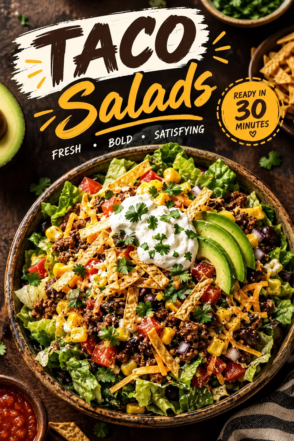 Fresh and Zesty Taco Salads | Easy Healthy Mexican Dinner Ideas recipe
