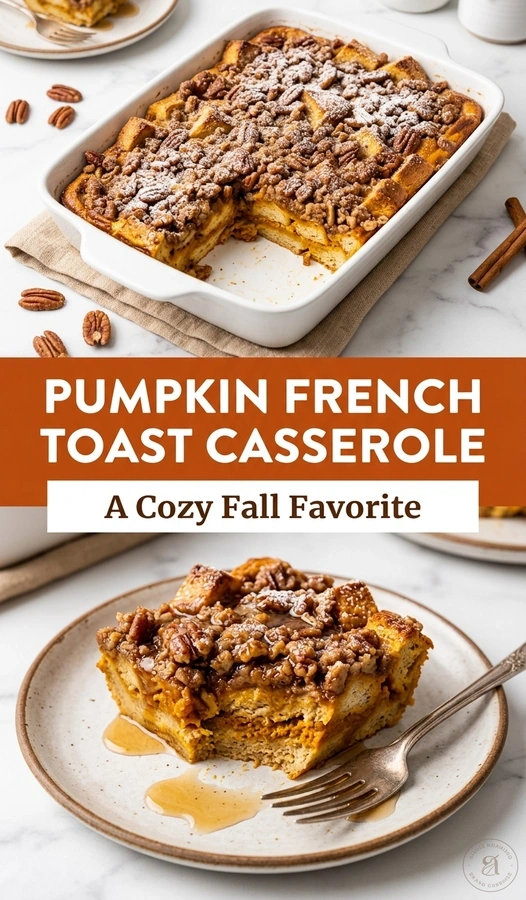 Pumpkin French Toast Casserole: A Cozy Fall Favorite | Easy Autumn Breakfast Bake recipe