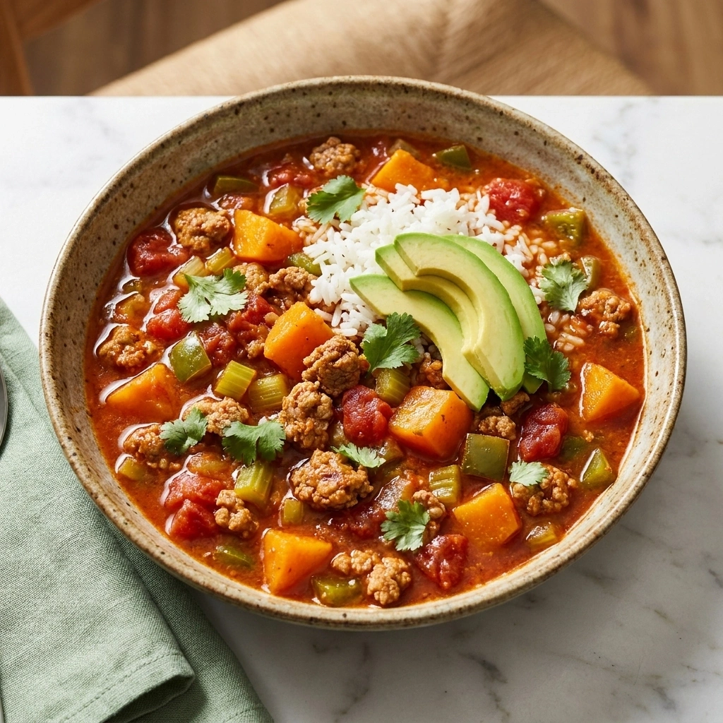 Heavenly Turkey Pumpkin Chili for Cozy Nights | Healthy Autumn Soup Recipes recipe