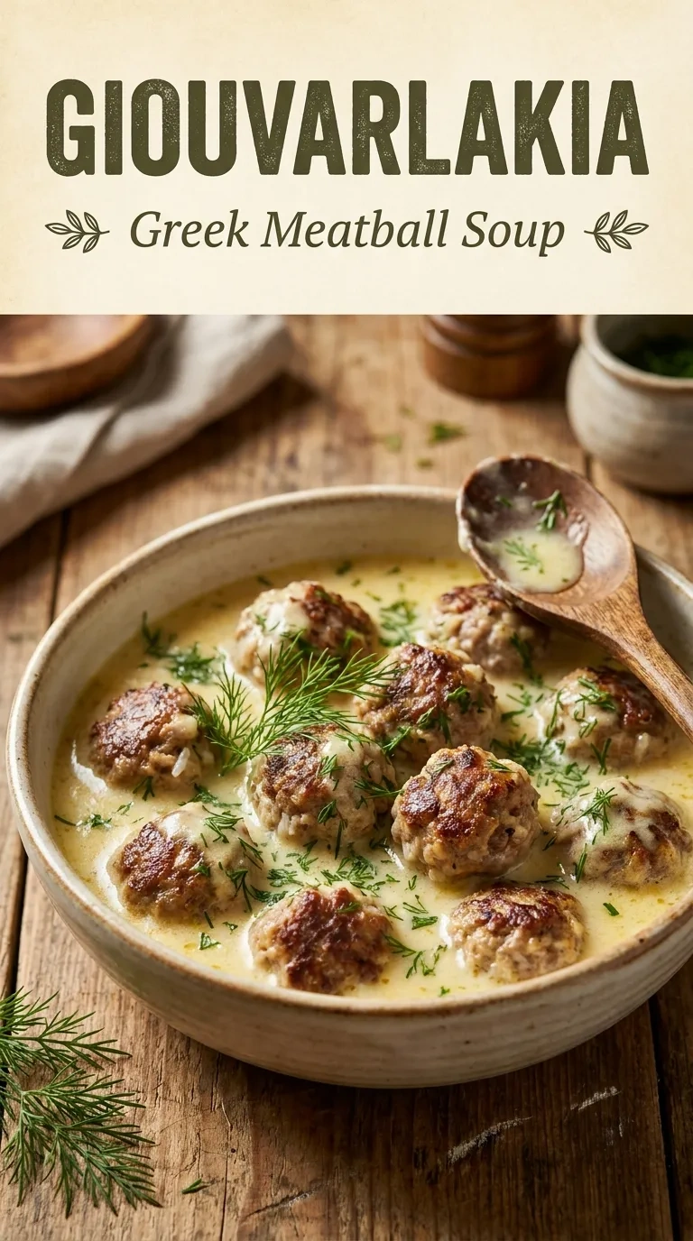 Authentic Giouvarlakia: Traditional Greek Meatball Soup | Easy Greek Comfort Food recipe