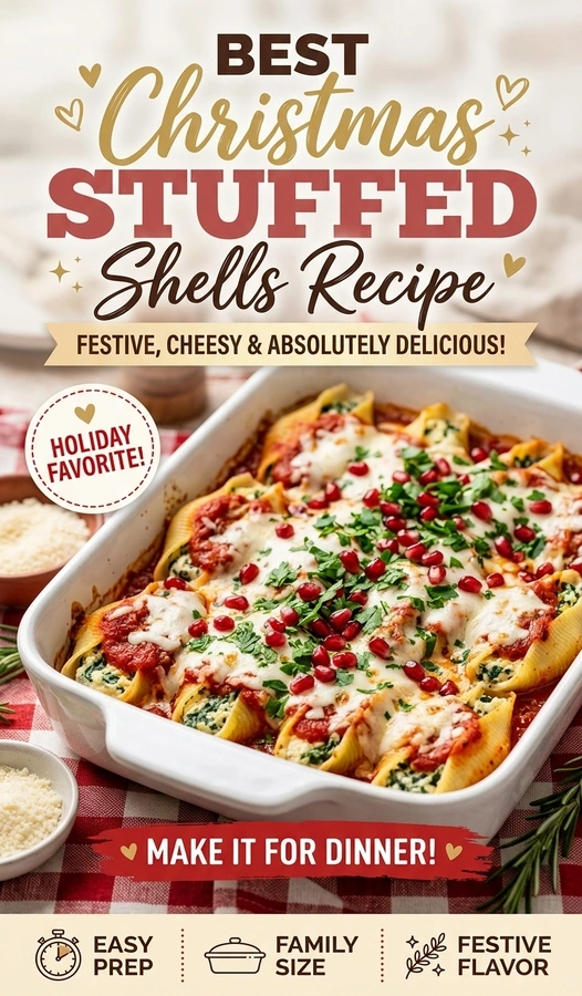 Best Christmas Stuffed Shells Recipe – Festive & Delicious | Easy Holiday Pasta Bake recipe