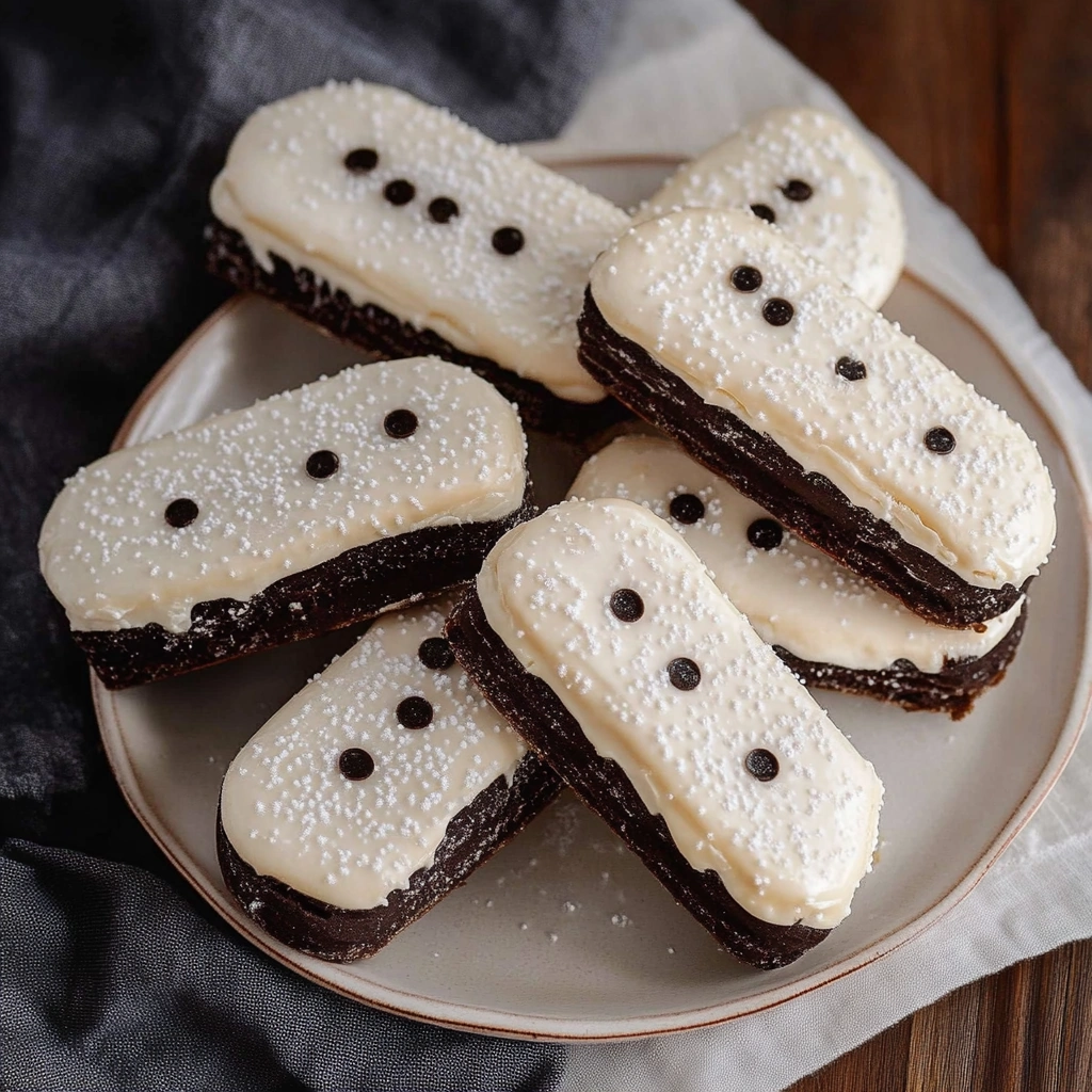 Spooky Chocolate Dipped Ghost Wafers Recipe for Halloween recipe