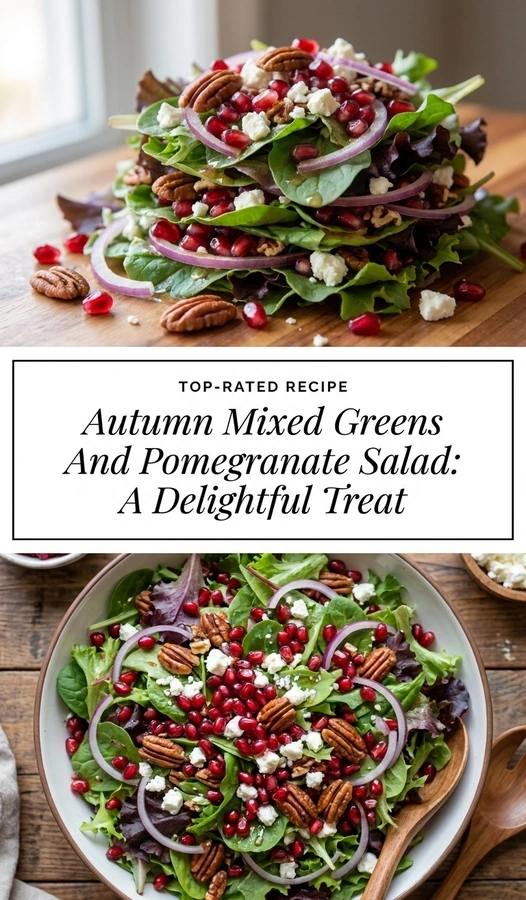 Autumn Mixed Greens And Pomegranate Salad: A Delightful Treat | Fall Salad Recipe recipe
