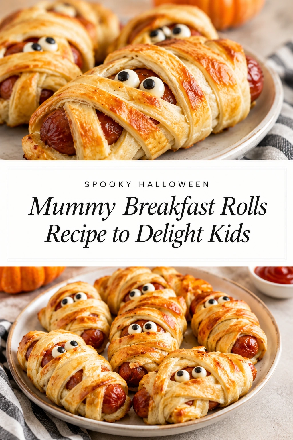 Spooky Halloween Mummy Breakfast Rolls Recipe to Delight Kids | Easy Halloween Brunch recipe