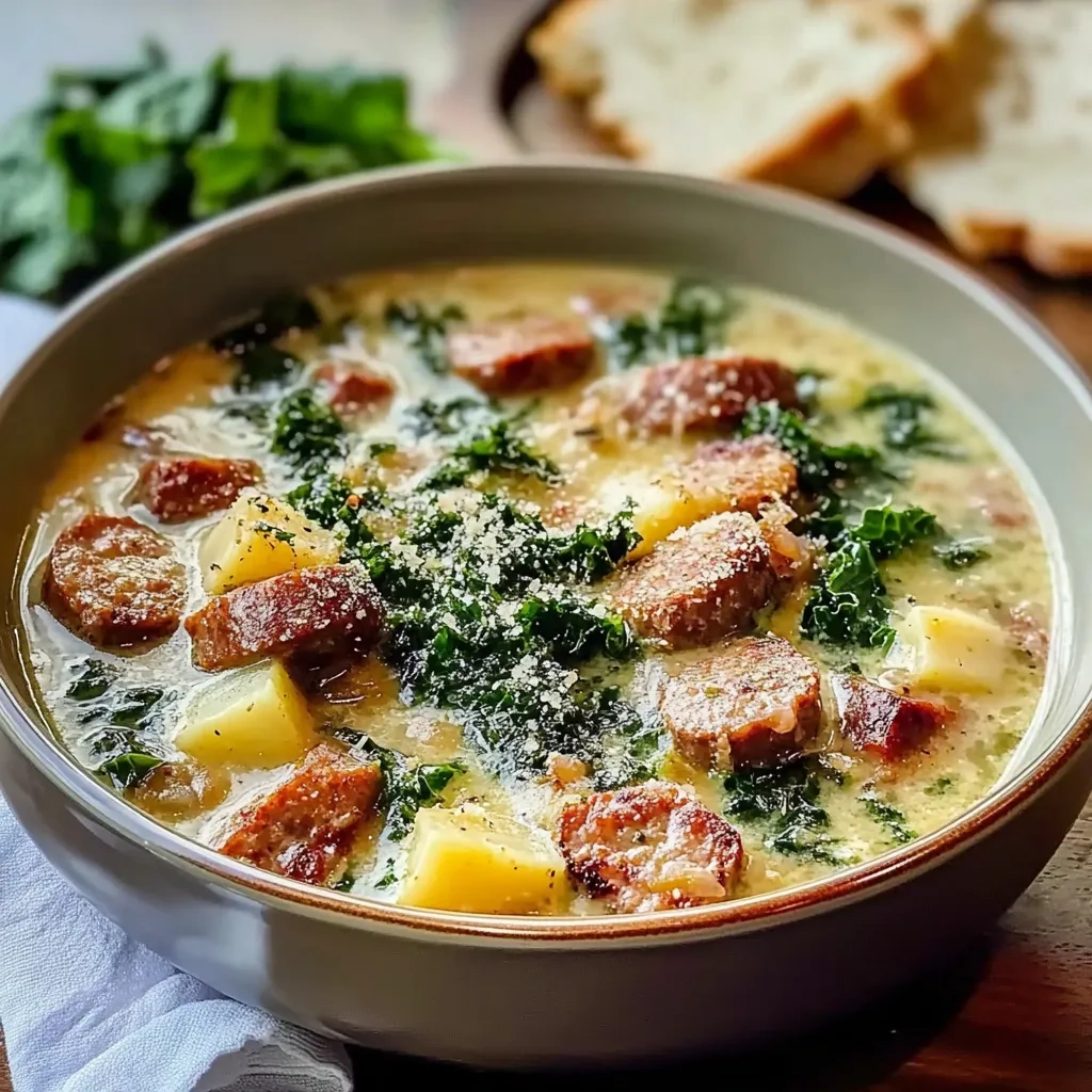 Copycat Olive Garden Sausage Kale Potato Soup Recipe recipe