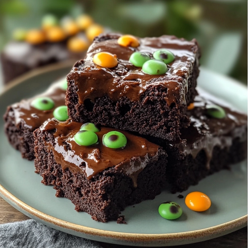Tempting Spooky Monster Mash Brownies Recipe for Halloween recipe