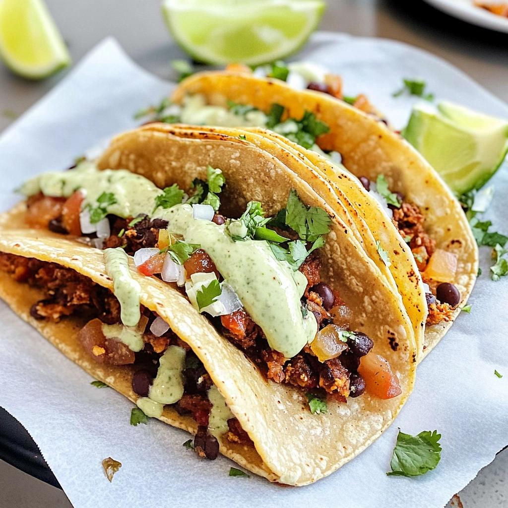 Flavorful Juicy Smashed Black Bean Tacos in 30 Mins recipe