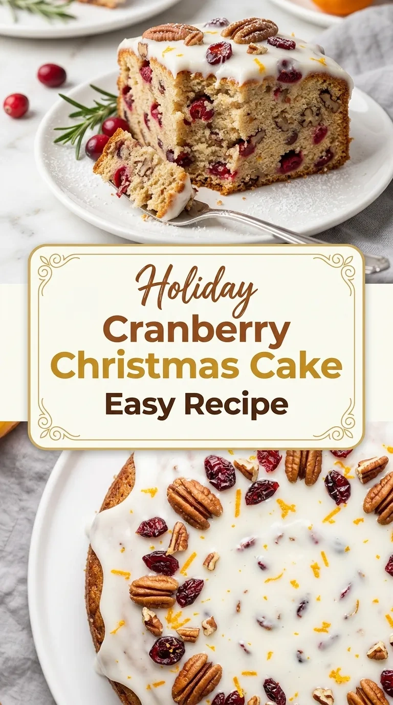Cranberry Christmas Cake Recipe | Festive Holiday Dessert Idea recipe